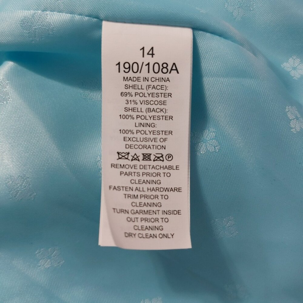 Kate Spade Dress 14 Light Blue Boucle Mini Fit Flare Sleeveless Feminine - Picture 10 of 15